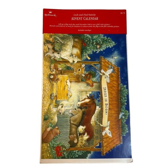 Vintage Hallmark Advent Calendar Christmas Card Envelope Look-and-Find‎ 8” x 11” - Picture 6 of 8